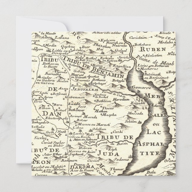 Mapa antigo dos convites para Miztvah Bar de Israe (Frente)