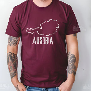 Mapa Austríaco Camisa Sinal Nação Austríaca