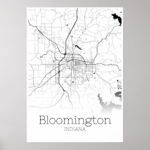 Mapa Bloomington - Indiana - Poster do Mapa da Cid