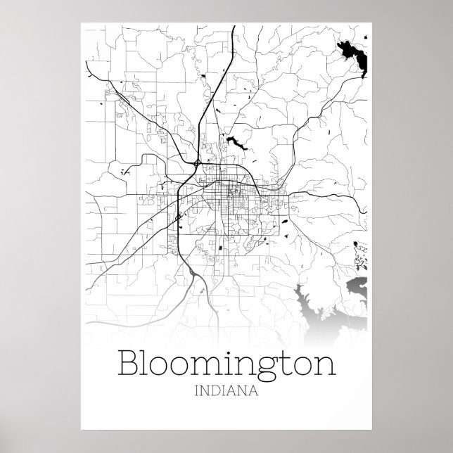 Mapa Bloomington - Indiana - Poster do Mapa da Cid (Frente)