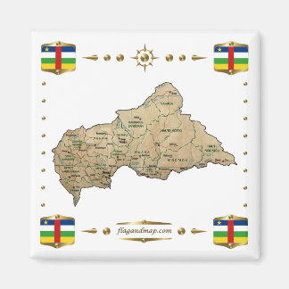 Mapa Centrafrique + Íman sinalizador