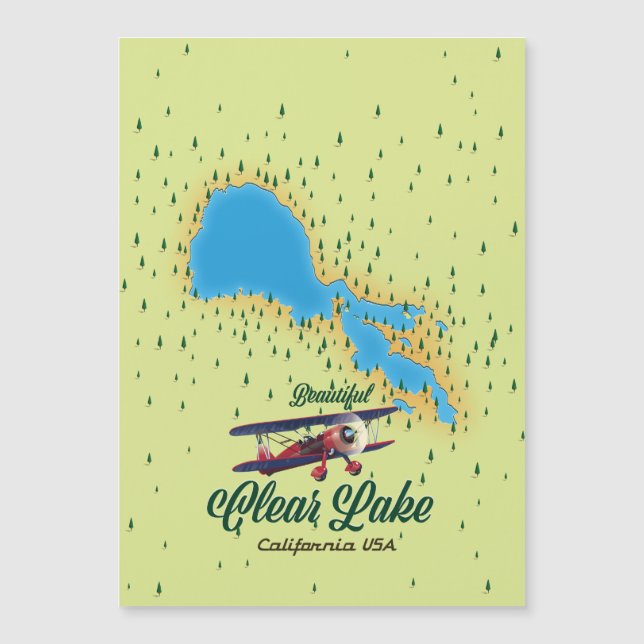mapa Clear Lake California USA (Frente)
