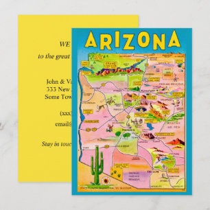 Mapa Colorido do Arizona Anúncio de Mudança