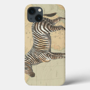 Mapa da África e uma Zebra