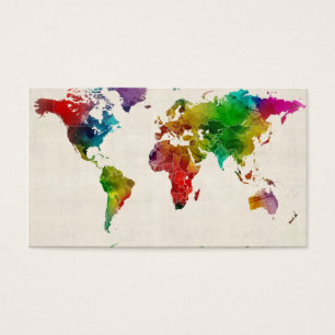 Mapa da aguarela do mapa do mundo
