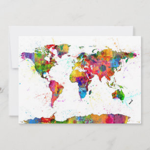 Mapa da Aquarela do Mapa Mundial