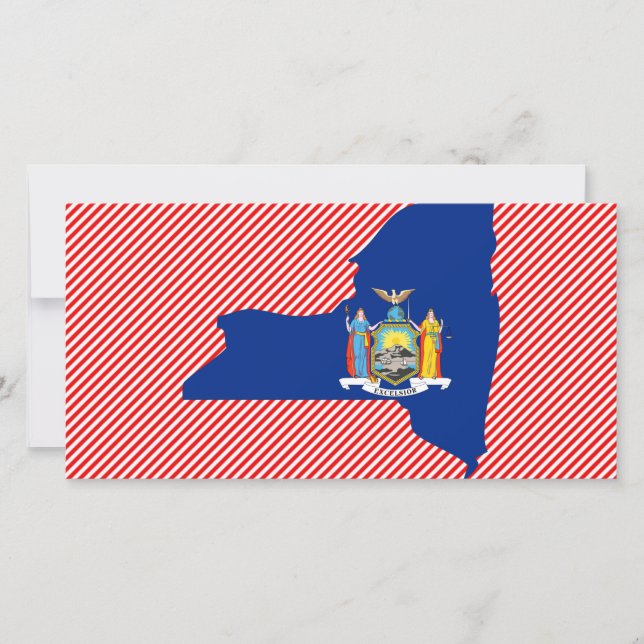 Mapa da bandeira de New York (Frente)