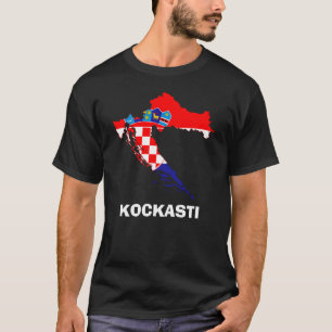 Mapa da bandeira do Camiseta Kockasti da Croácia