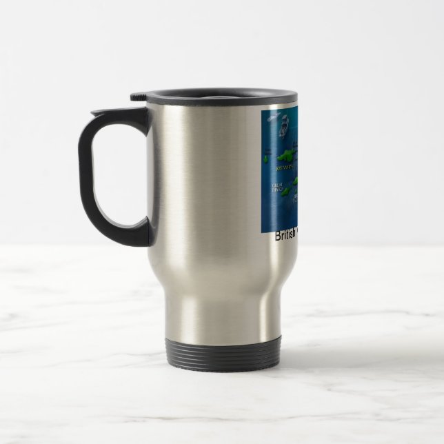 MAPA da caneca de British Virgin Islands (Esquerda)