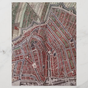 Mapa da cidade de réplica de Amsterdã 1652