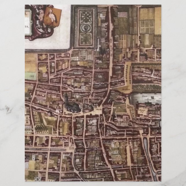 Mapa da cidade de réplica de Haia 1649 (Frente)