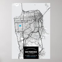 Mapa da cidade de São Francisco + Poster de locali
