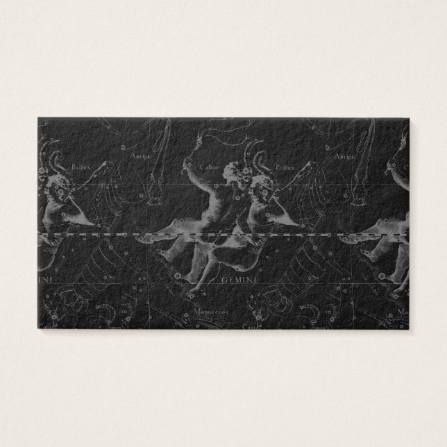 Mapa da constelação Gemini Engrenando por Hevelius (Frente)