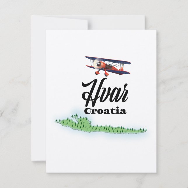 Mapa da Croácia Hvar (Frente)