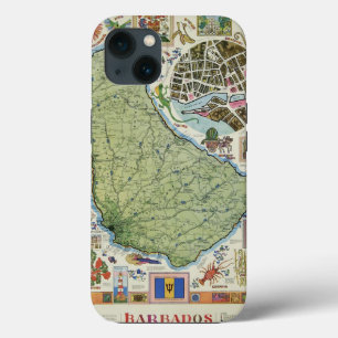 Mapa da ilha de Barbados