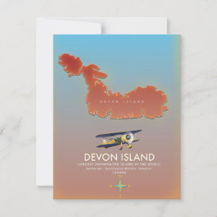 Mapa da ilha de Devon, Canadá
