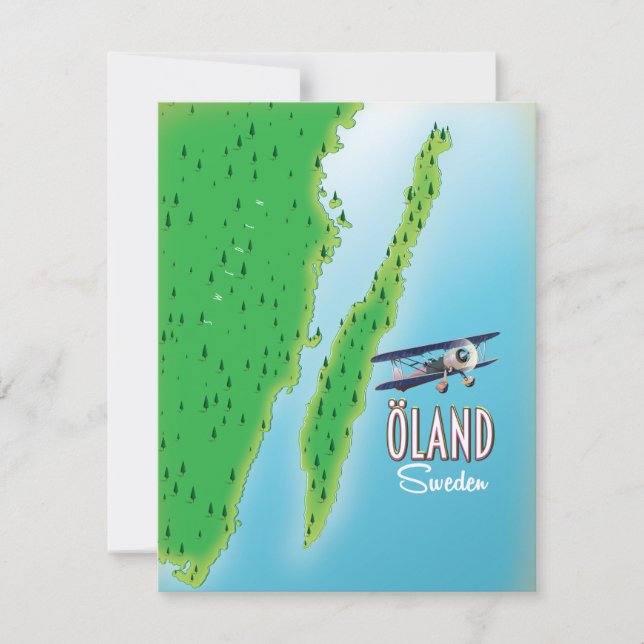 mapa da ilha de Öland Suecia (Frente)