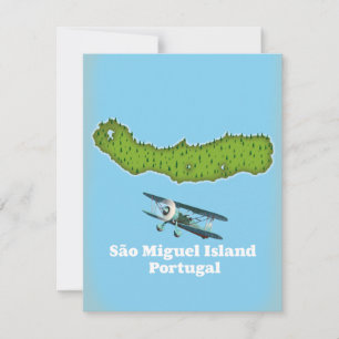 Mapa da ilha de São Miguel Portugal