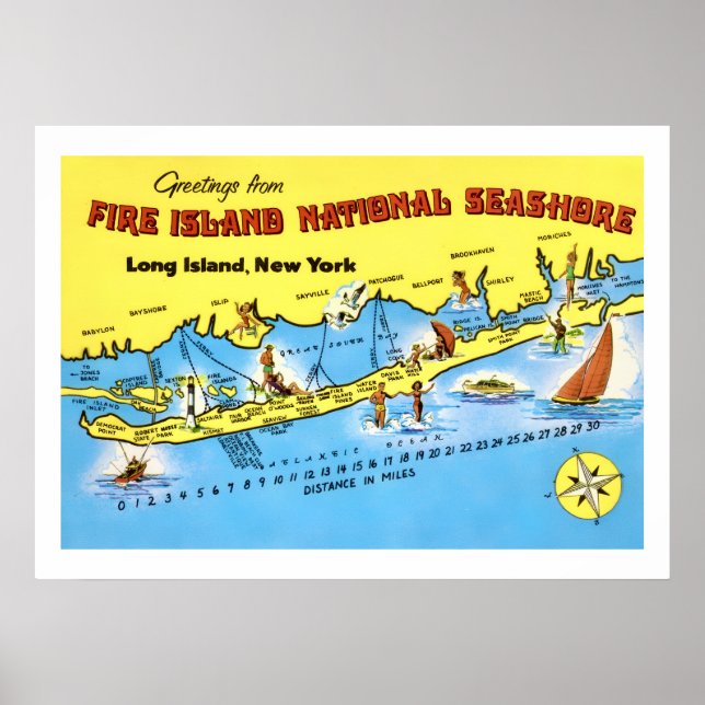 Mapa da Ilha do Fogo Impressão 20x28 (Frente)