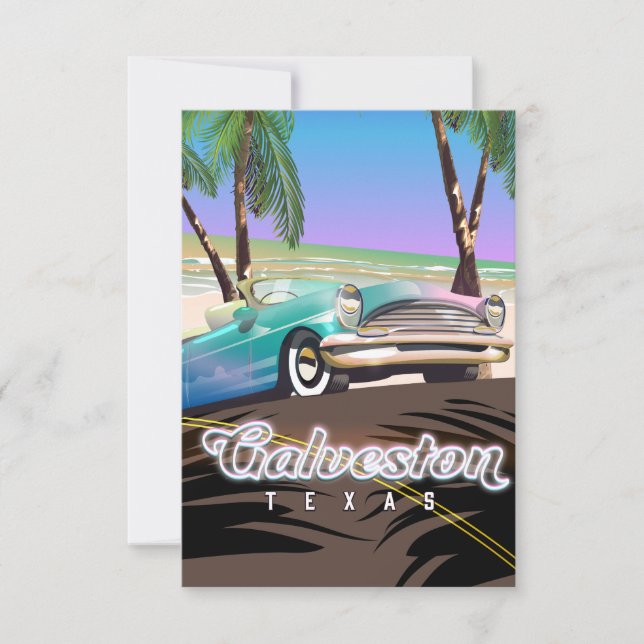 Mapa da ilha Galveston Texas USA (Frente)