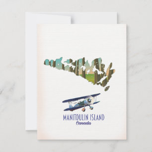 Mapa da Ilha Manitoulin Canadá
