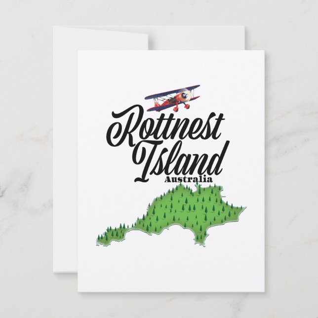 Mapa da Ilha Rottnest Austrália (Frente)