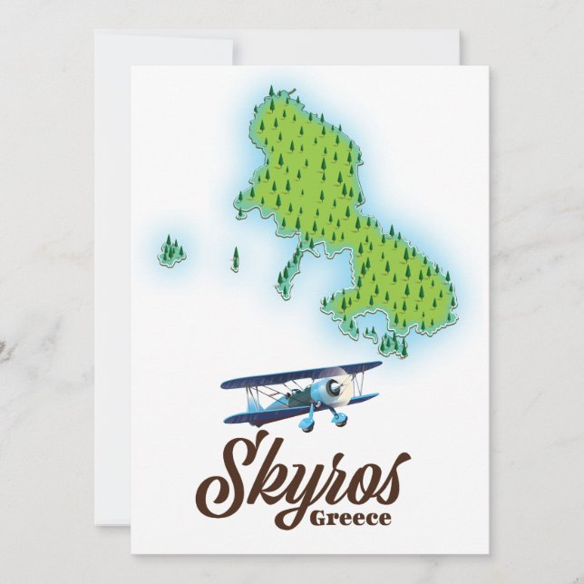 Mapa da ilha Skyros Grécia (Frente)