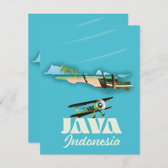 mapa da indonésia Java (Frente/Verso)