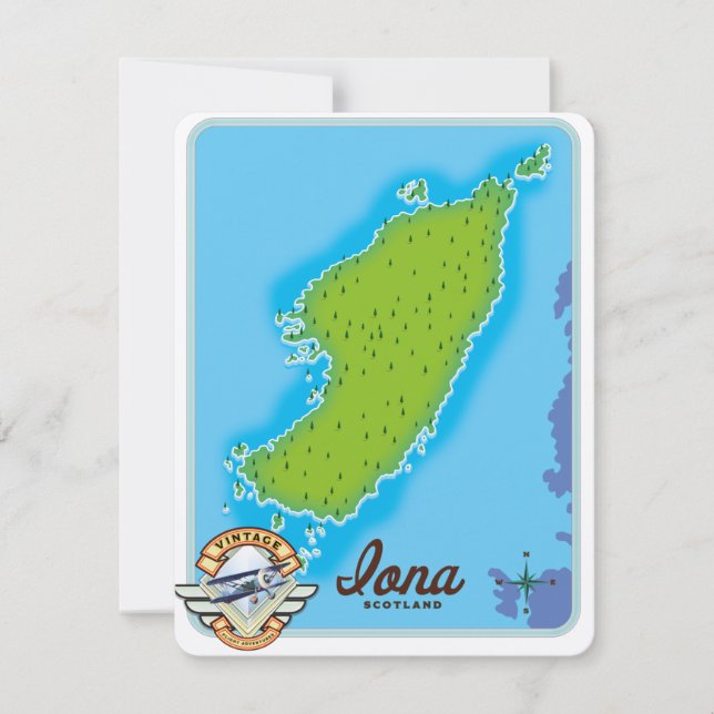Mapa da Iona Escócia (Frente)