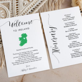 Mapa da Irlanda Carta de Boas-Vindas de Casamento