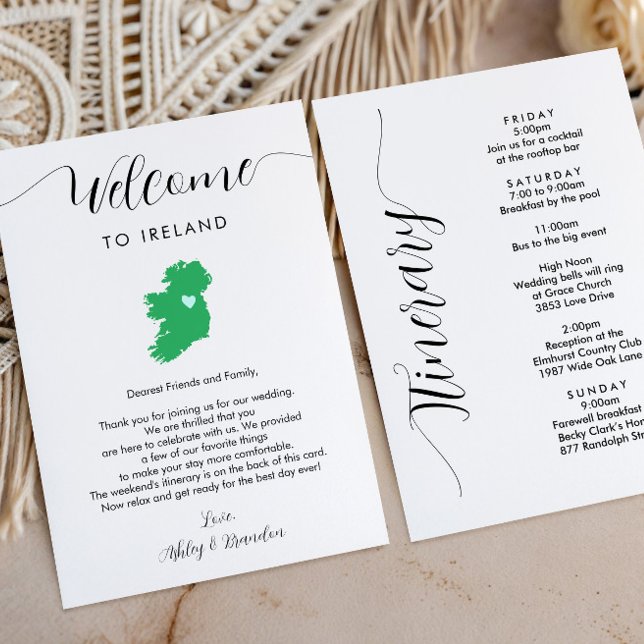 Mapa da Irlanda Carta de Boas-Vindas de Casamento  (Criador carregado)