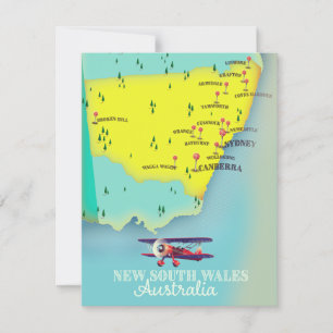 Mapa da Nova Gales do Sul Austrália
