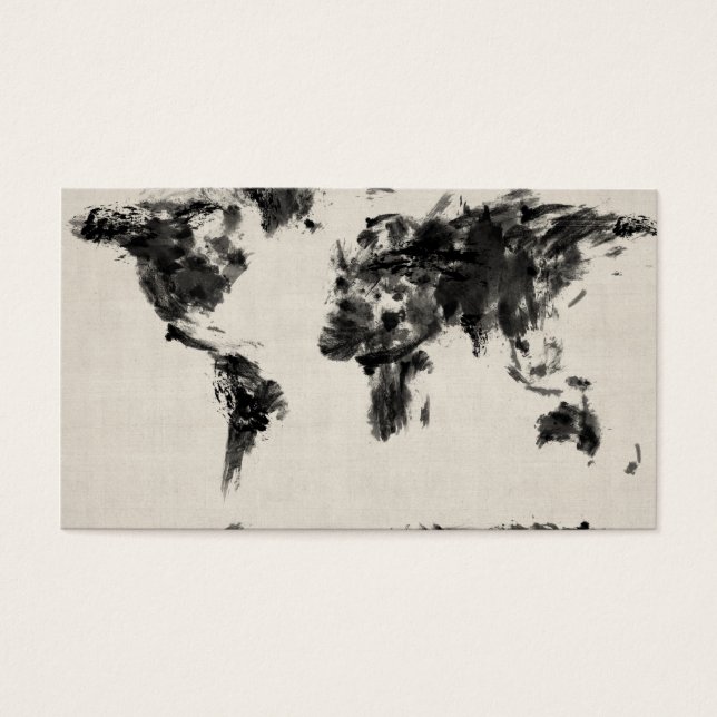 Mapa da pintura do Abstrato Dark do Mapa Mundial (Frente)