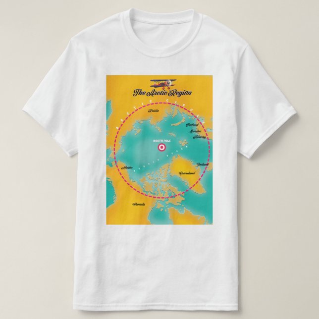 Mapa da região ártica polo norte (Frente do Design)