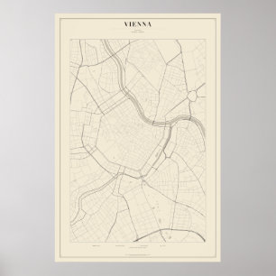 Mapa da Rua de Viena Poster