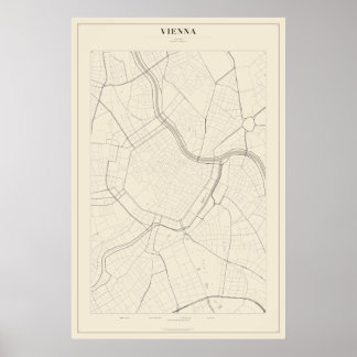 Mapa da Rua de Viena Poster