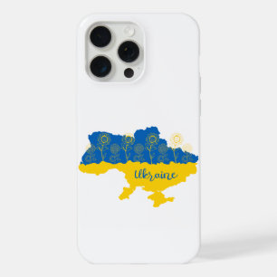 Mapa da Ucrânia com girassol e bandeira ucraniana