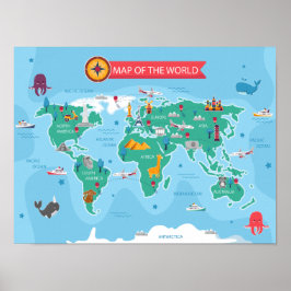 Mapa das Crianças do poster mundial