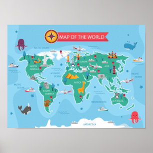 Mapa das Crianças do poster mundial