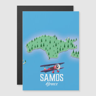 Mapa das Ilhas Gregas Samos