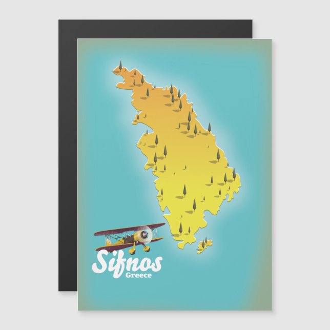 Mapa das Ilhas Gregas Samos (Frente/Verso)