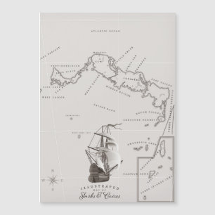 Mapa das Ilhas Turcas e Caicos