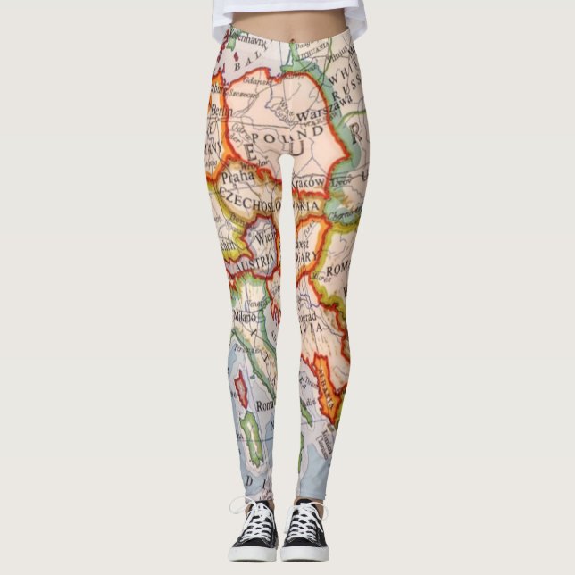 Mapa das Leggings Europeias (Frente)