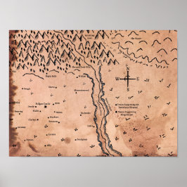 Mapa de Acktar Poster