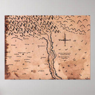 Mapa de Acktar Poster