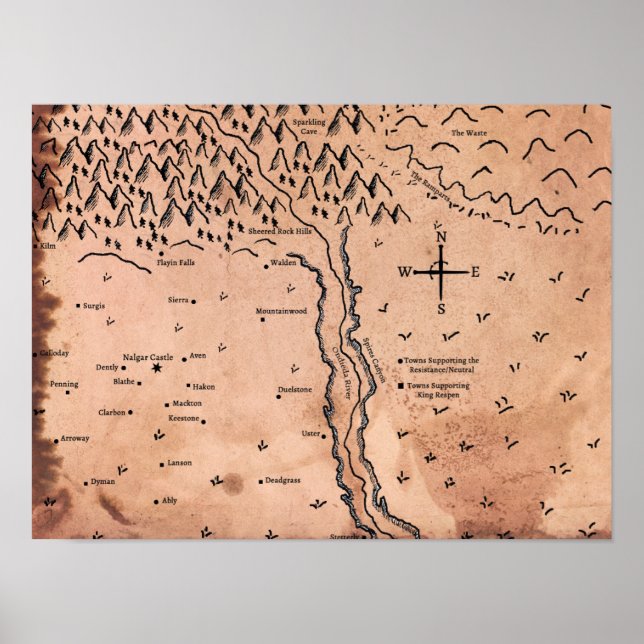 Mapa de Acktar Poster (Frente)