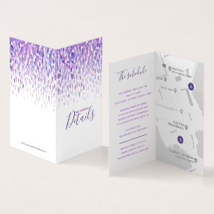 Mapa de agenda de roxo convidado para detalhes do