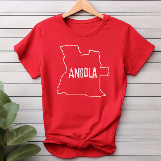 Mapa de Angola Camisa Linha de Tela do País Angola