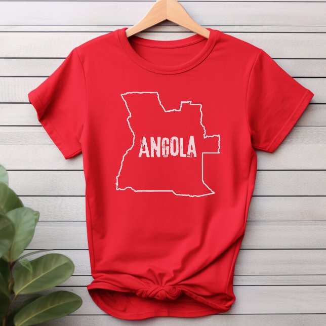 Mapa de Angola Camisa Linha de Tela do País Angola (Criador carregado)