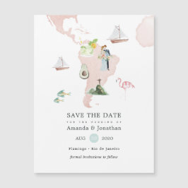 Mapa de Aquarela de Casamento no Rio de Janeiro